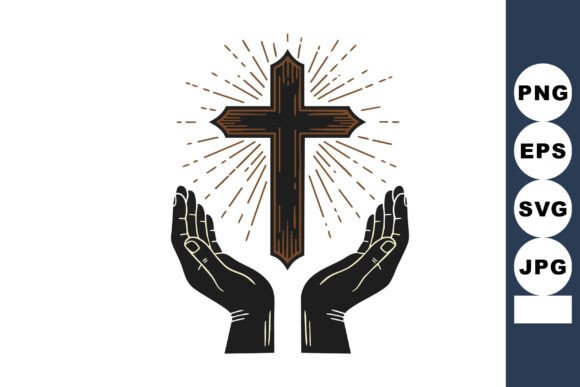 Cross with Radiant Light and Raised Hand Review