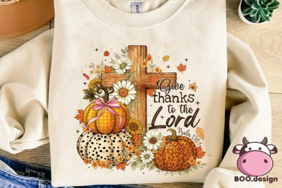 Give Thanks to the Lord Pumpkin PNG – A Faithful Embroidery Design for Real Projects
