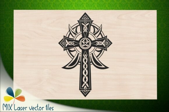 Minimal Catholic Cross Line Art