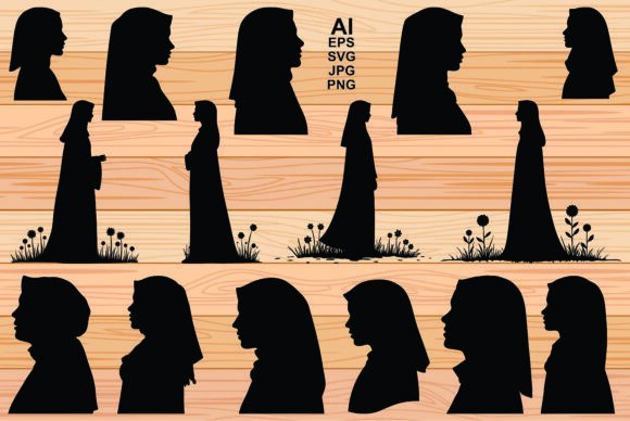 Muslim Women with Hijab Silhouette Set Review: A Designer’s Perspective